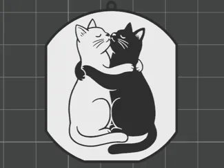 Loving cats ornamanet or earrings