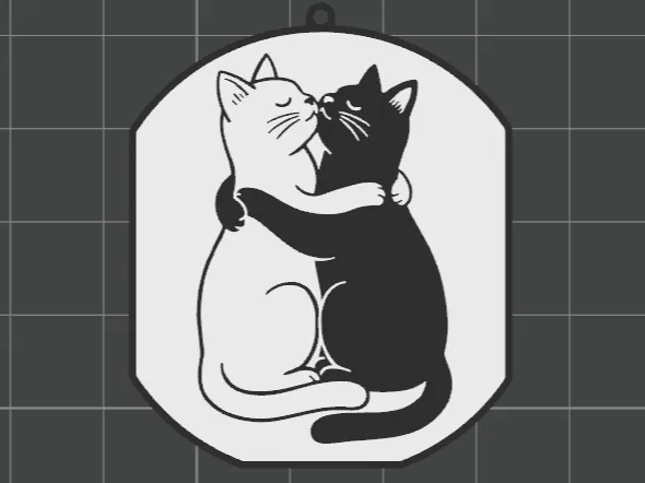Loving cats ornamanet or earrings