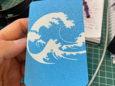 Card cover in japanese wave