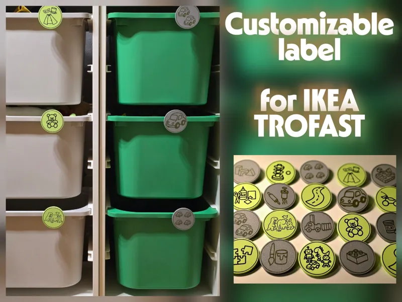 Carteles PERSONALIZABLES cajones TROFAST IKEA