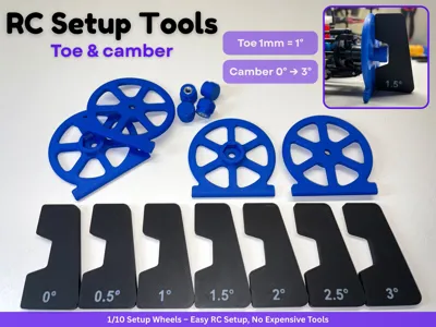 RC Setup Tool – Toe & Camber Gauge (1/10 Scale)
