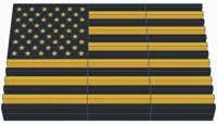 0.4mm nozzle, 0.2mm layer - Modular, Black/Gold (7mm Rows)