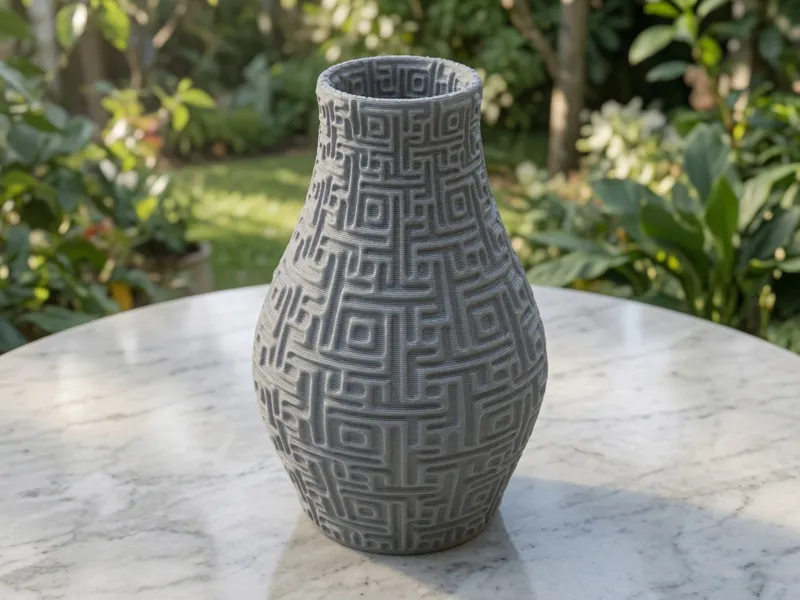 Geometric Maze Vase