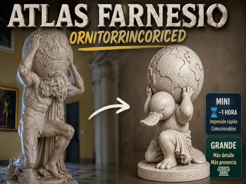 Atlas Farnesio Versión Ornitorrinco Chibi