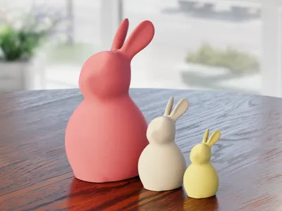Chubby Easter bunny Statue / decoration 