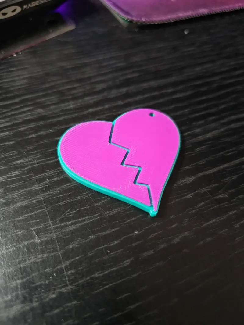 Broken Heart Keychain