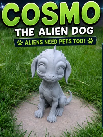 Letrero o emblema decorativo: Cosmo The Alien Dog — vista de referencia 2