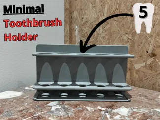 Minimal Toothbrush Holder (5-Slot)