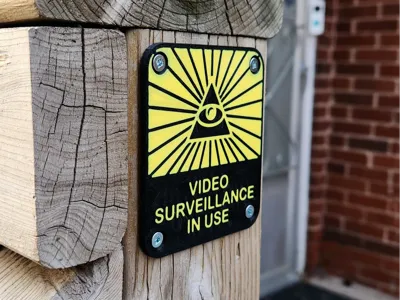 All-Seeing Eye Video Surveillance Sign