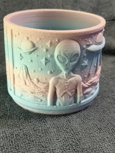 Smashed Alien Container Cosmic Oasis - Alien Enigma Planter/Container by Fluffys3D MakerWorld ...