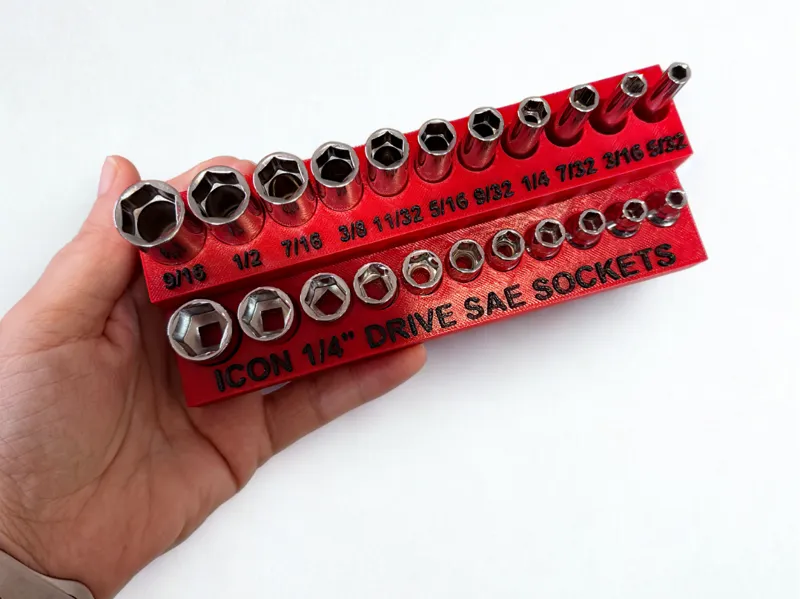 ICON 1/4" SAE Socket Organizer Harbor Freight