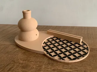 Incense, Postcard, frame and Photo Stand plus vase