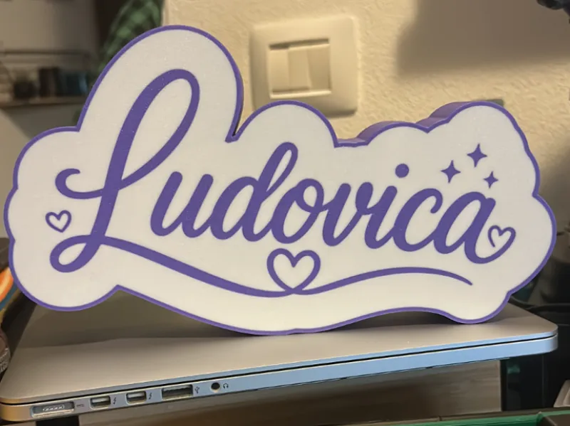 Light Box Personalizzata "Ludovica" 