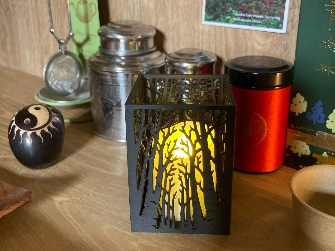 Tealight Candle Holder - Forest pattern - LED Lamp
