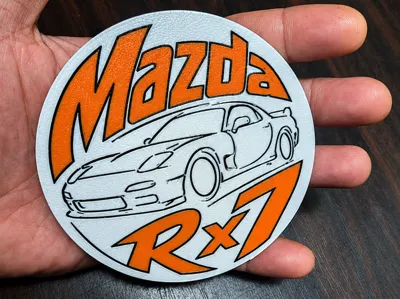 Mazda RX-7 Multicolor Coaster | Printed Coaster 