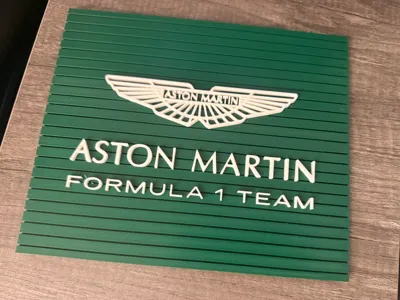 Aston Martin F1 Sign Plaque Artwork