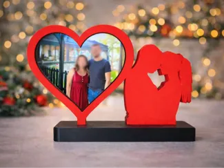Couple Heart Photo Frame