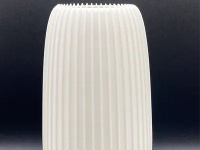 Tall vase with stripes