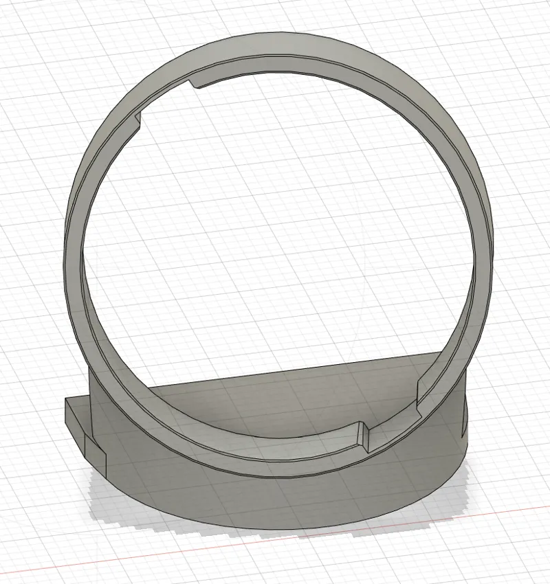 Hygrometer Stand for BambuLab X1 (panned 15 degrees with tab cutouts)