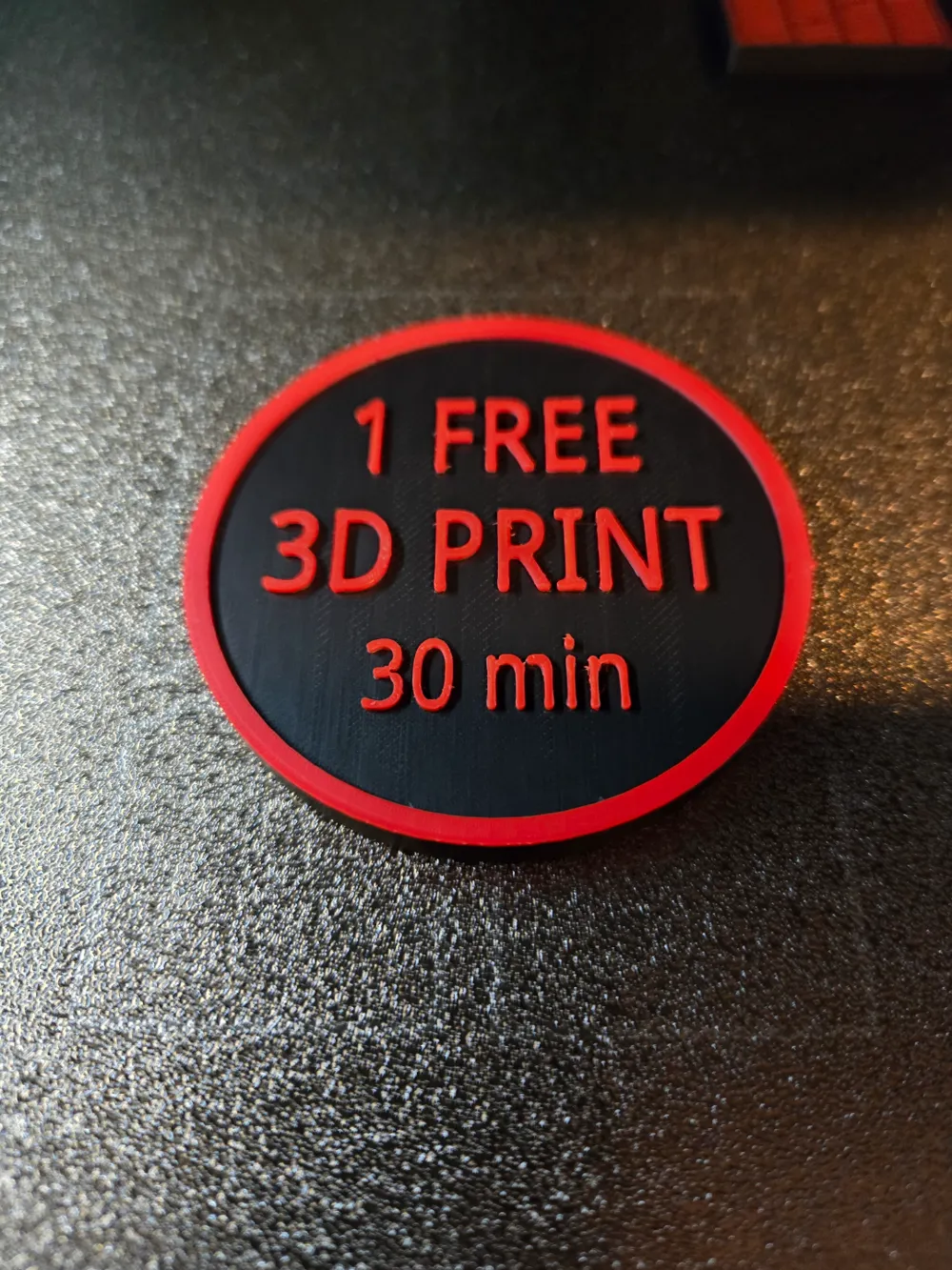One Free 3D Print Token (30 minutes) by JCPrints - MakerWorld