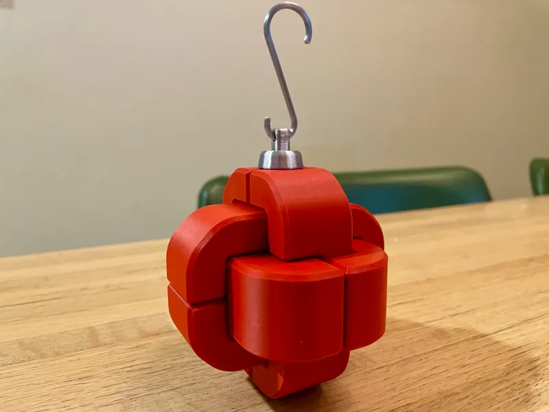 Interlocking Burr-Style Holiday Ornament