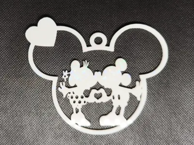 Christmas tree ornament Mickey Minnie Mouse
