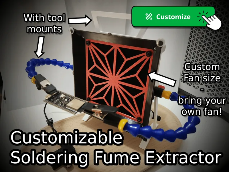 Customizable Soldering Fume Extractor