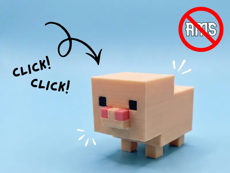 Minecraft Baby Pig Fidget Clicker