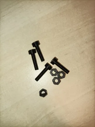 M3 x 12mm bolts and nuts