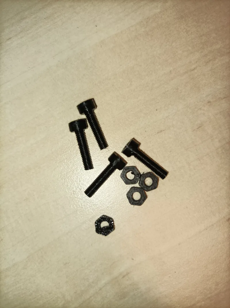 M3 x 12mm bolts and nuts