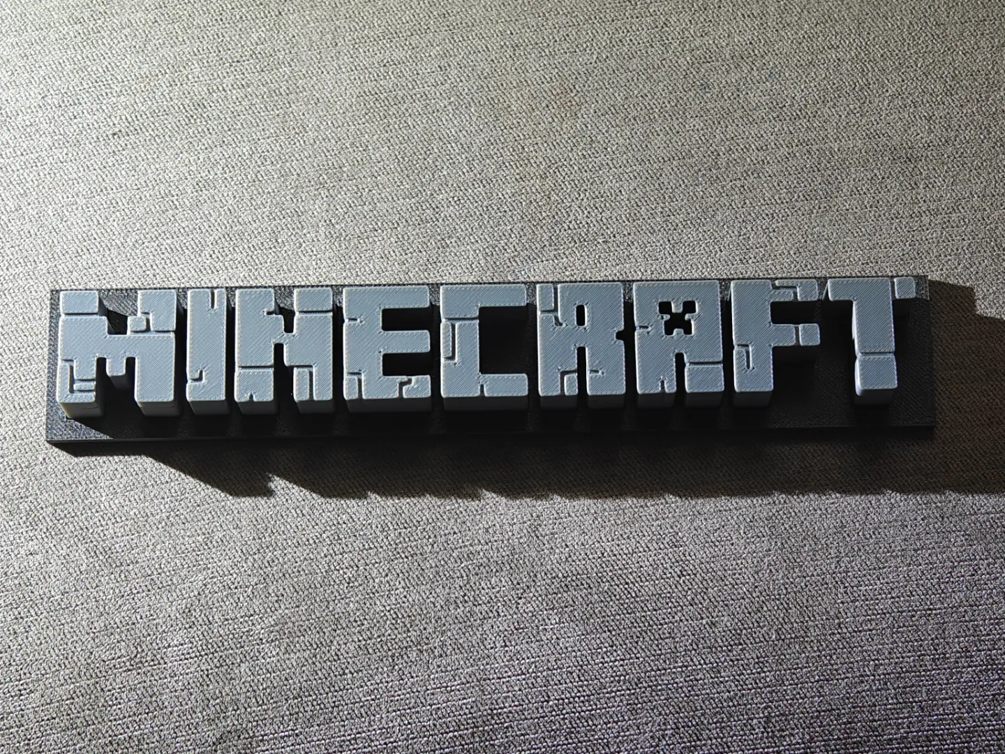 我的世界 minecraft logo摆件