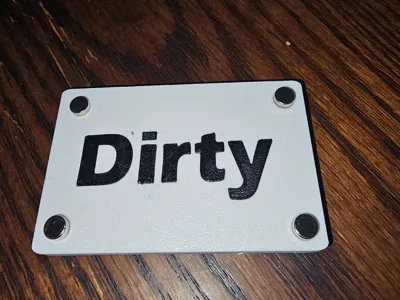 Dishwasher magnet sign