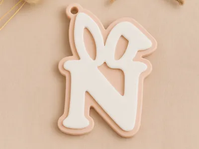 Letter N with Bunny Ears