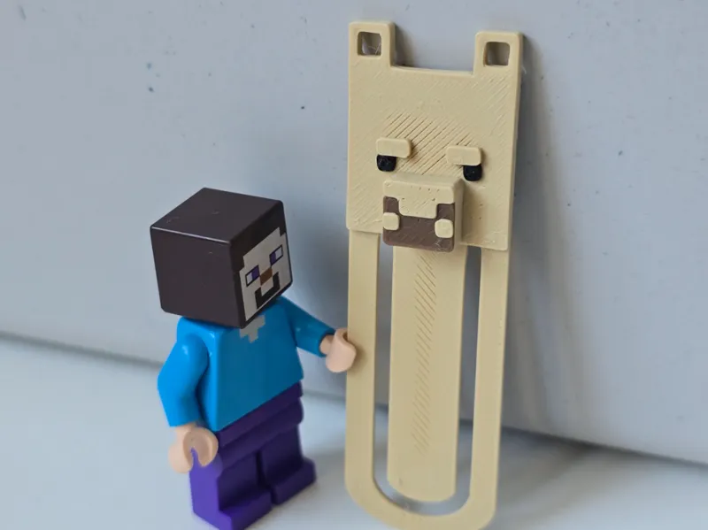 LAMA bookmark for Minecraft fan