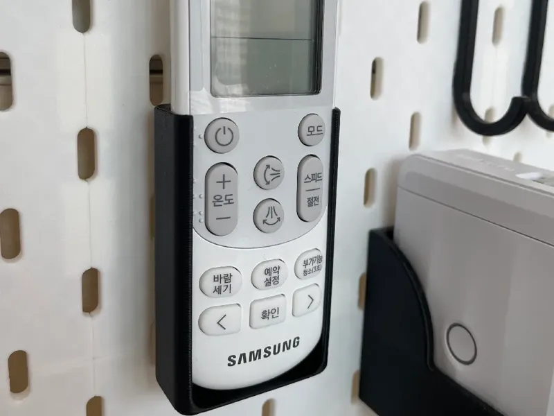 Samsung A/C remote holder ikea skadis mount