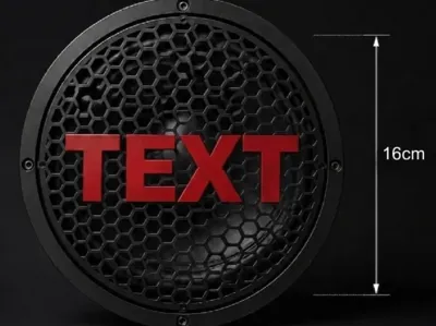 16 cm woofer grilles with custom text