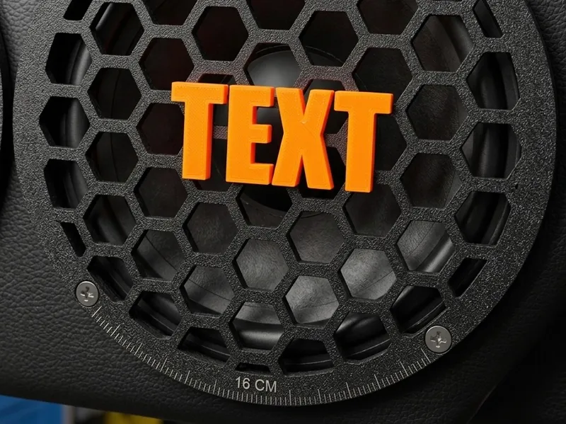 Griglia Woofer 16cm personalizzata con testo