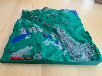 Rubicon Trail; 3d trail map