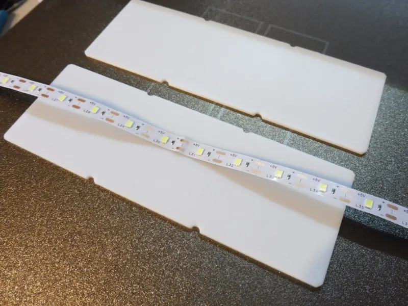 Lithophane Plate für LED Lichtband