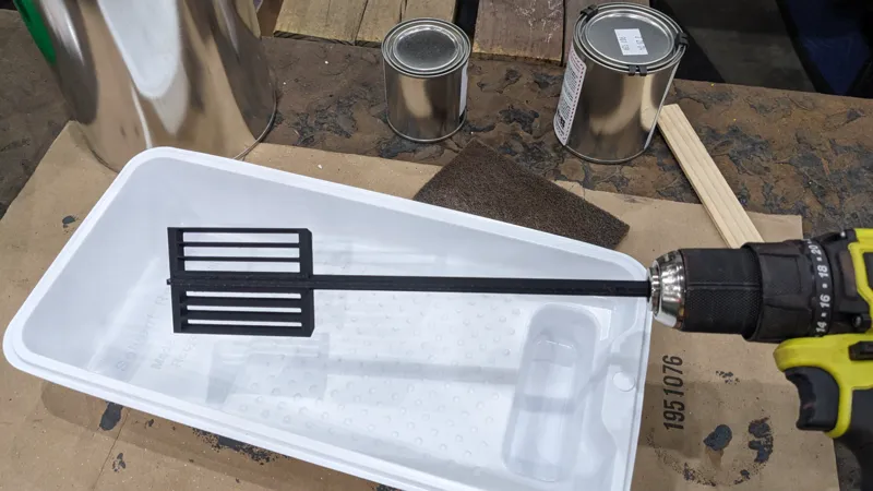 simple paint drill mixer stirrer w/ tornado blades