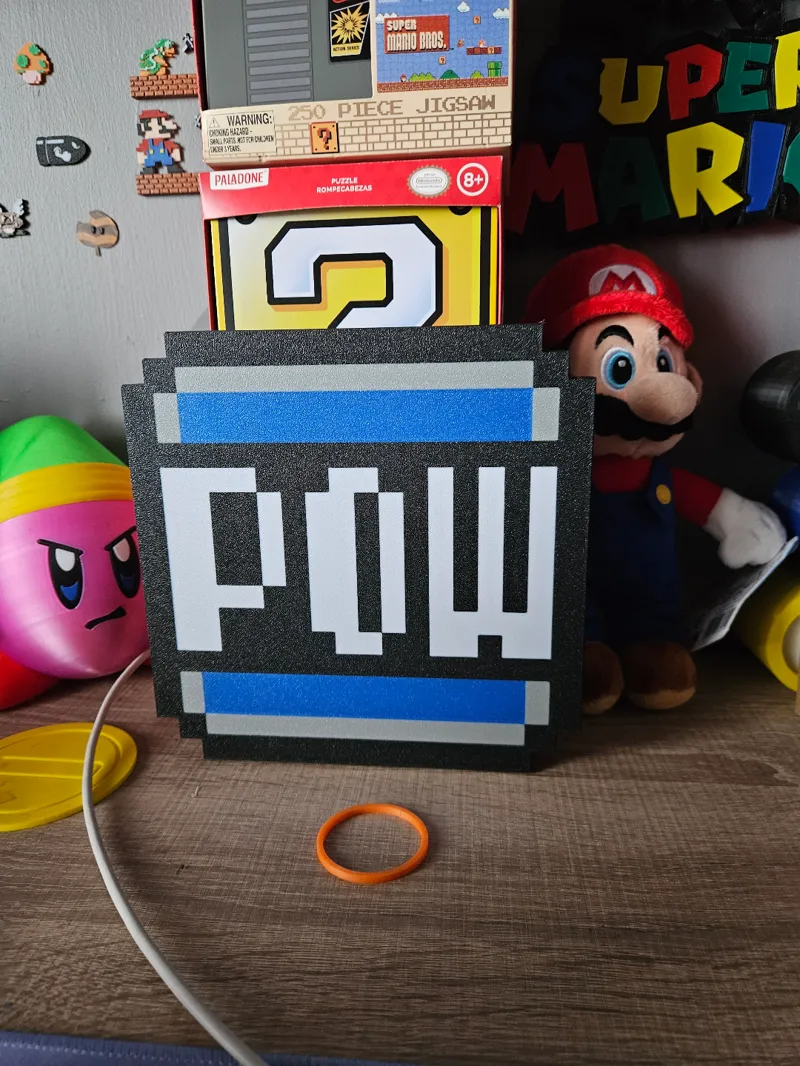 super mario Pow light box
