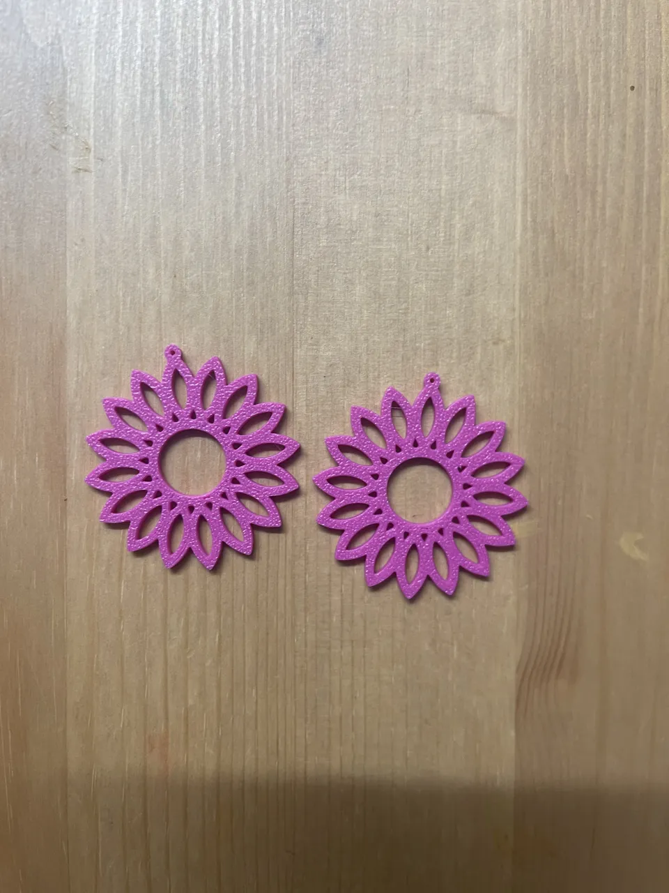 flower earrings view 2