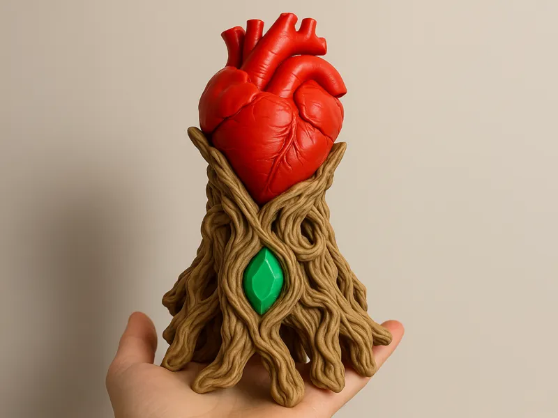 Heart with stand