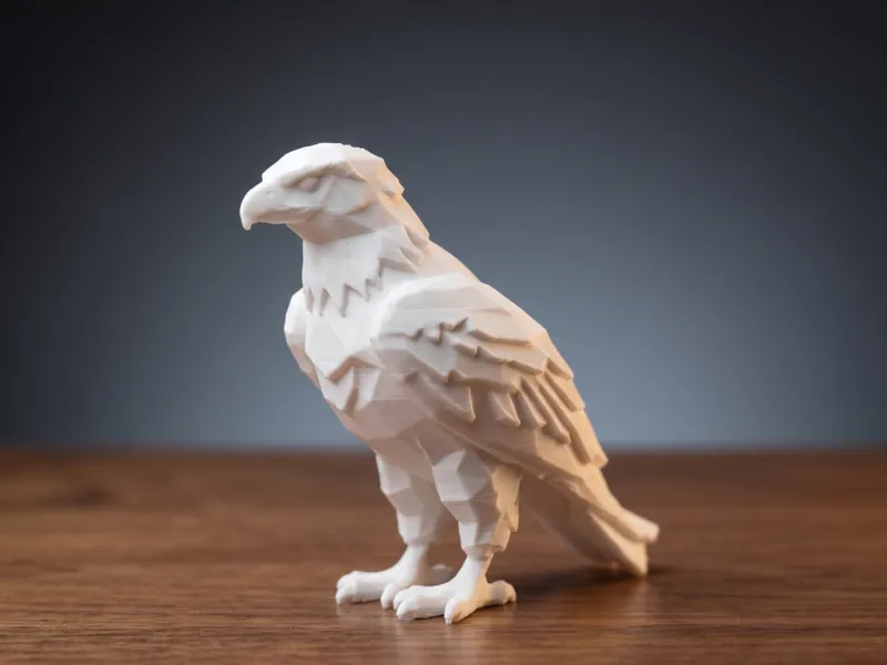 Low Poly Eagle Figurine – Geometric Bird Sculpture