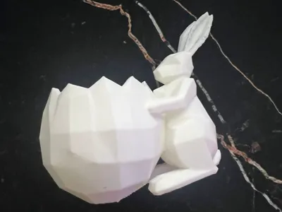 Modern Low-Poly Easter Bunny