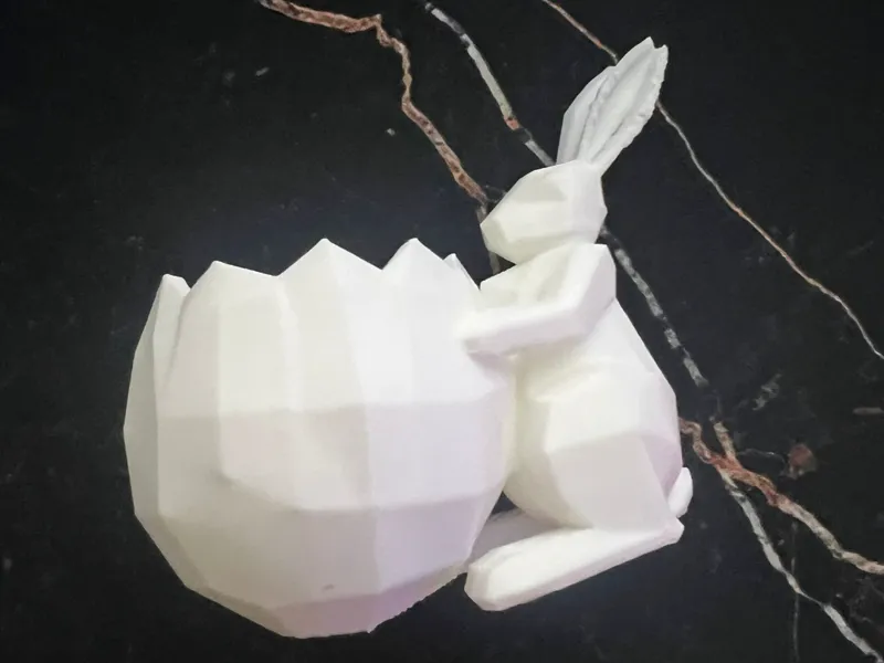 Modern Low-Poly Easter Bunny