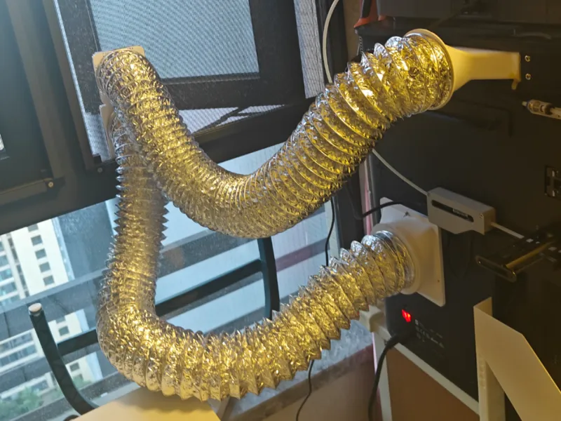适配闲鱼蛋蛋的3D打印工坊P1/X1米家增高架废气排风组件（含纱窗组件）