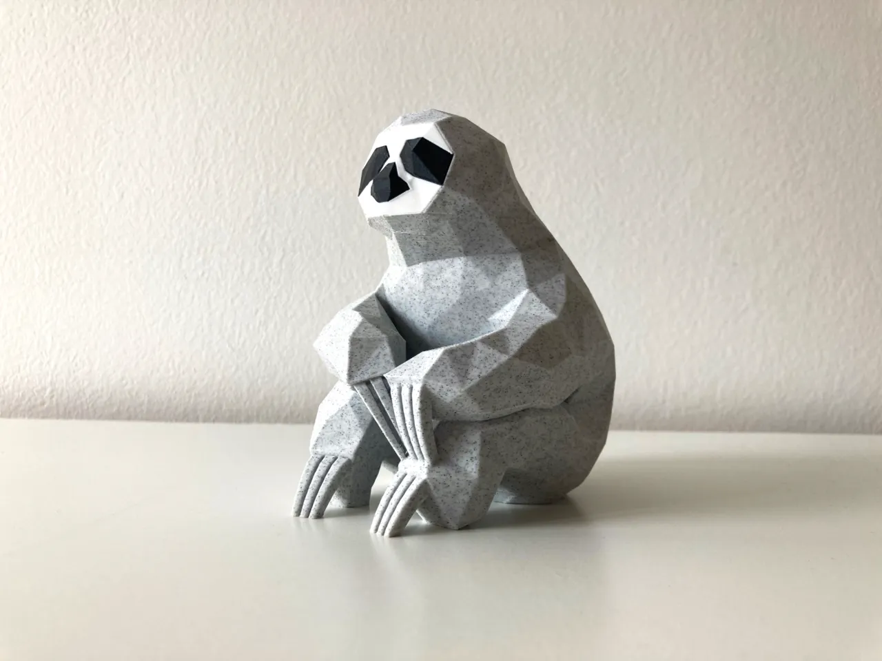 Low poly fatty sloth view 2
