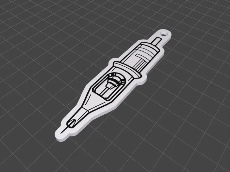 Tattoo Needle Cartridge Keychain