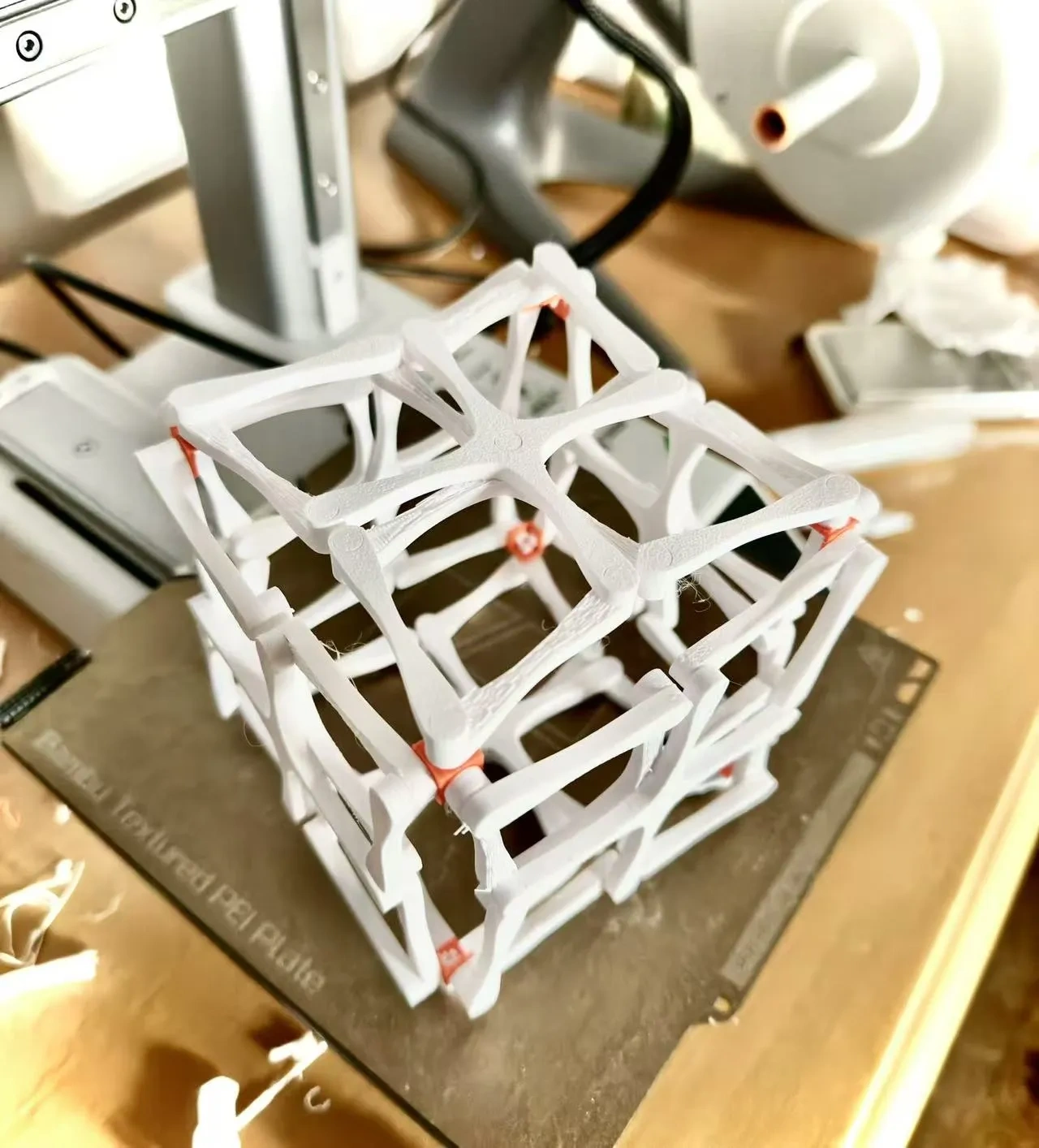 Miniatura 1 do modelo 3D 变形伸缩方块/桌面艺术摆件（局部一体化打印版本）模型优化！